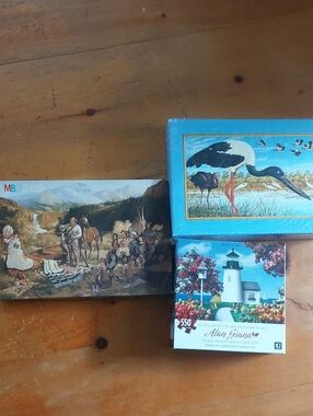 LOT of 3 500-550 Pc Jigsaw Puzzles - Complete